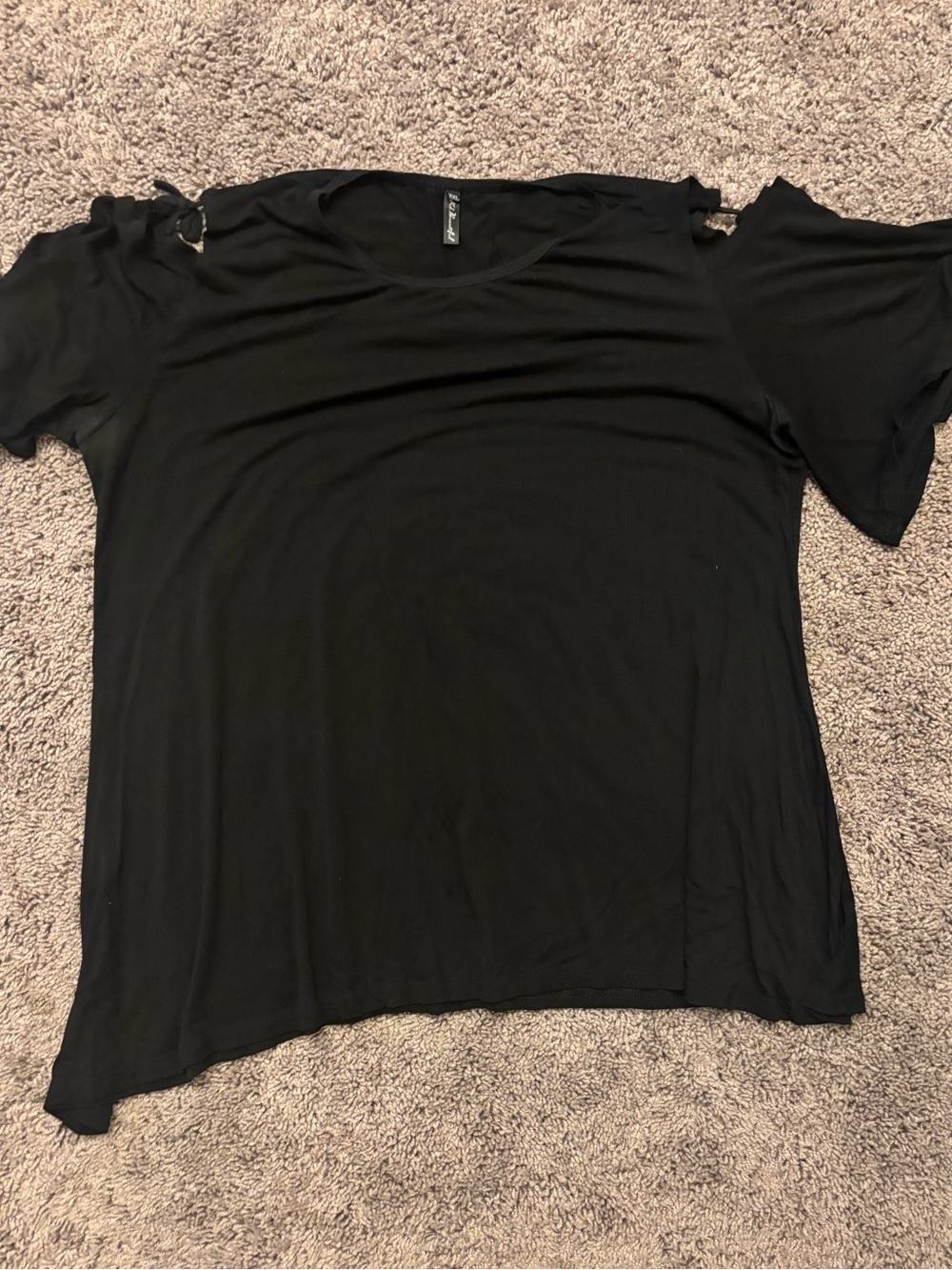 Black Women's Cold-Shoulder Top